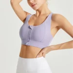 Seamless Zipper Push Up Sport Bra