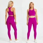 Solid Nylon Sleeveless Stretchable Set