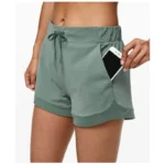 Solid Hip Lifting Broadcloth Short