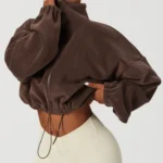Lamb Velvet Pleated Jacket