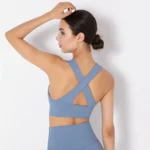 Solid Cross Back Workout Bra