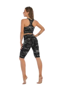 Print Polyester Ribbed Crop Set - Image 4