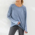 Thumb-Hole Polyester Fitness Top