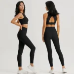 Black Durable Nylon Fabric Tracksuit