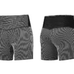 Knit Polyester Stripped Designed Short