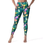 Sunflowers and Mushrooms Milky Silk Pants