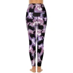Funny Black Cat Printed Seamless Polyester Leggings