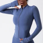 Nylon Quick Dry Elastic Zipper Jacket