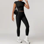 Two Piece Nylon and Spandex Yoga Top Set