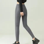 Fall Winter High-Grade Fleece PU Leather Leggings