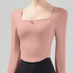 Top with Nude Back Hollow Design
