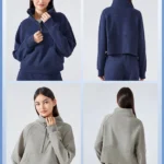 Half Zipper Stand Collar Jacket