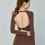 Spandex & Nylon Long-Sleeved Yoga Top