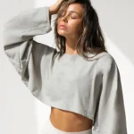 Rayon Loose Fitting Sports Crop Top