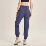 Solid Polyester Loose Jogger
