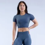 Lycra Short Sleeve Crop Top & Short