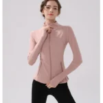 Finger Cuff Designed Polyester Jacket