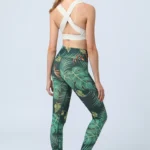 Polyester Leaf Printed Leggings
