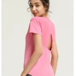 Mesh Breathable Short Sleeves Yoga Top