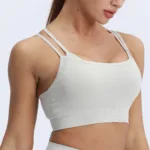 Marl Strappy Double Layered Padded Sports Bra