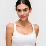 Cross Back Strappy Push Up Brushed Sport Bra