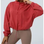 Cotton Loose Long-Sleeved Buttoned Top