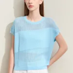  Summer Wool Knit See-through Top