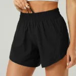 Sleek Polyester Side Zipper Pocket Short