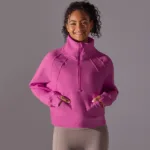 Solid Lycra Hooded Velvet Jacket
