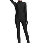 Women Footed Unitard Spandex Bodysuit
