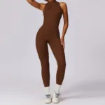 V Back Elastine One-Piece Suit