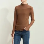 Women's Mesh Half-High Neck Slim Top