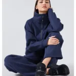 Nylon Long Sleeves Zipped Loose Jacket