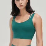 Women's Ribbed Camisole Sports Bra Top