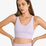 V-neckline Strappy Sports Push Up Bras Cross Back